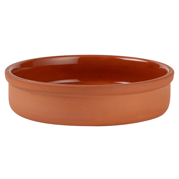 Restaurantware Terra Tek 15 Oz Terracotta Cazuela Bowl - Brown Glazed Interior Oven-Safe Microwave-Safe - 6 1/4" X 6 1/4" X 1 1/2" - 10 Count Box