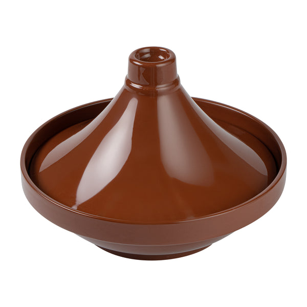 Restaurantware Terra Tek 26 Oz Terracotta Tagine Pot - Glazed Interior Oven-Safe Microwave-Safe - 9'' X 9'' X 6 1/2'' - 8 Count Box