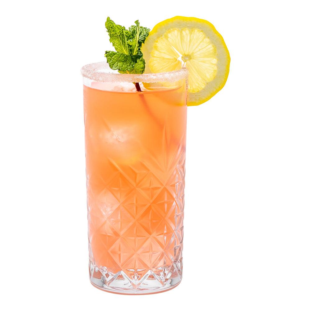 restaurantware Timeless 10 oz Highball Glass - Etched - 2 1/2" x 2 1/2" x 5 1/2" - 6 count box