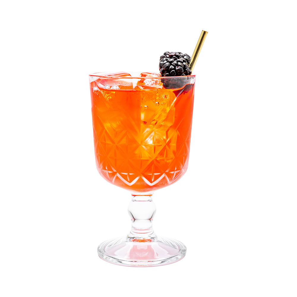 restaurantware Timeless 11 oz Cocktail Glass - Stemmed Etched - 3 1/2" x 3 1/2" x 6" - 12 count box