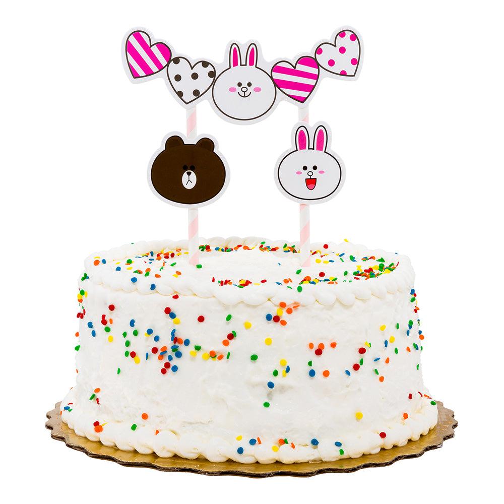 restaurantware Top Cake Assorted Paper Cake Topper Kit - Bunny Hearts - 8 1/4" x 6" - 100 count box