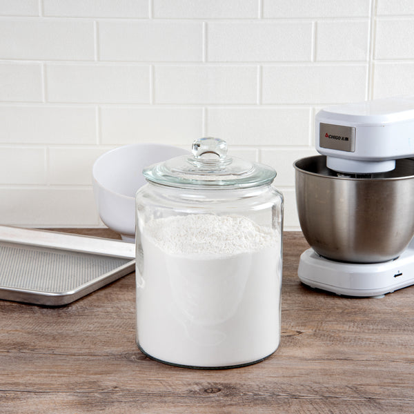 Restaurantware Vetri 1.5 Gal Glass Storage Jar - With Glass Lid - 7 3/4" X 7 3/4" X 10 3/4" - 1 Count Box