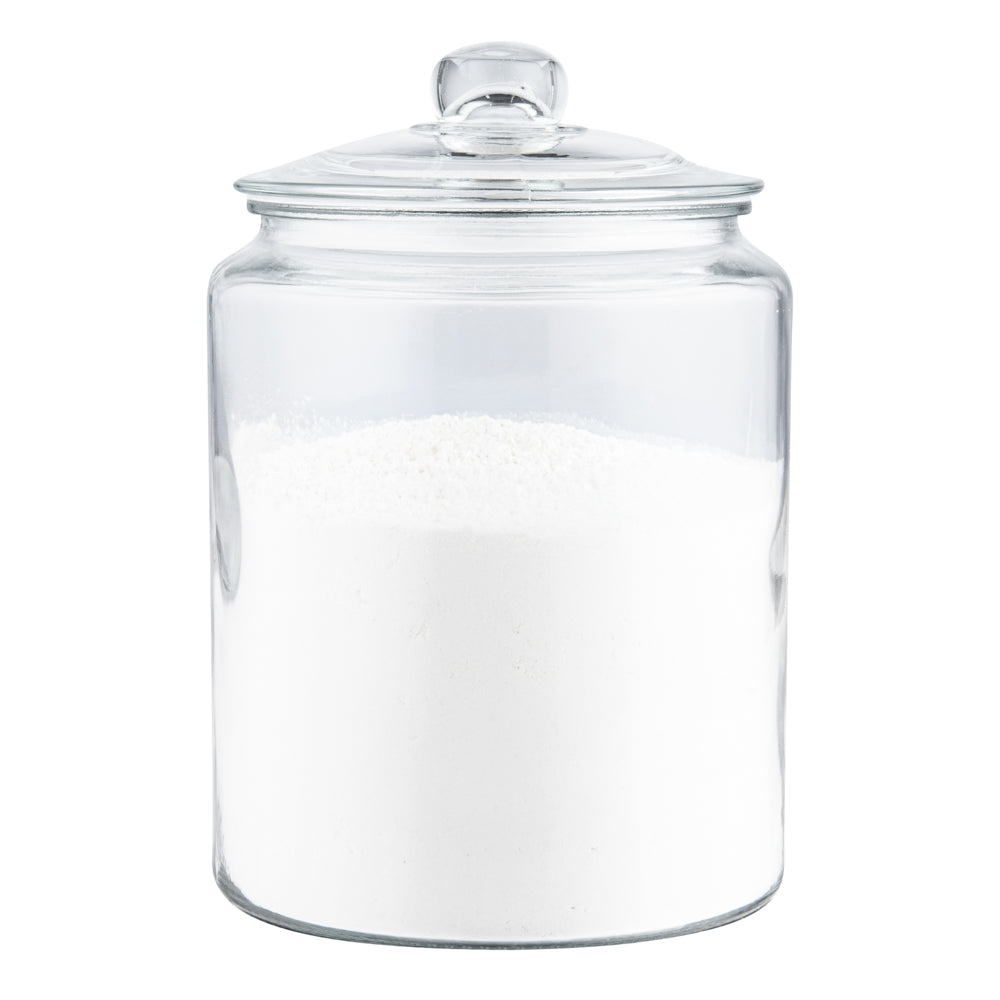 restaurantware Vetri 1.5 gal Glass Storage Jar - with Glass Lid - 7 3/4" x 7 3/4" x 10 3/4" - 1 count box