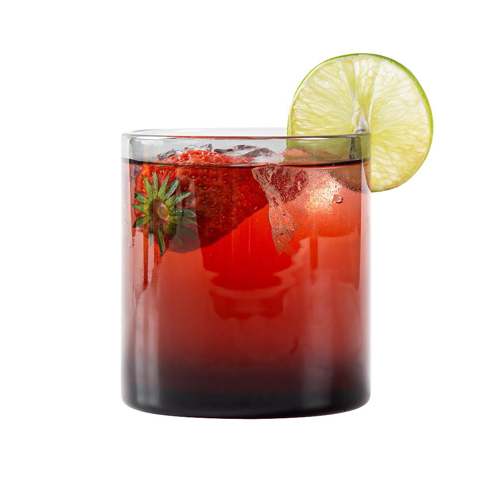restaurantware Vetri 10 oz Gray Rocks / Old Fashioned Glass - 3 1/4" x 3 1/4" x 3 1/2" - 24 count box