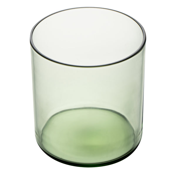 Restaurantware Vetri 10 Oz Green Rocks / Old Fashioned Glass - 3 1/4" X 3 1/4" X 3 1/2" - 24 Count Box