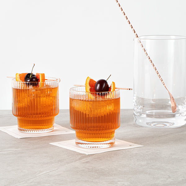 Restaurantware Vetri 10 Oz Rocks / Old Fashioned Glass - 3 1/4" X 3 1/4" X 3 3/4" - 24 Count Box