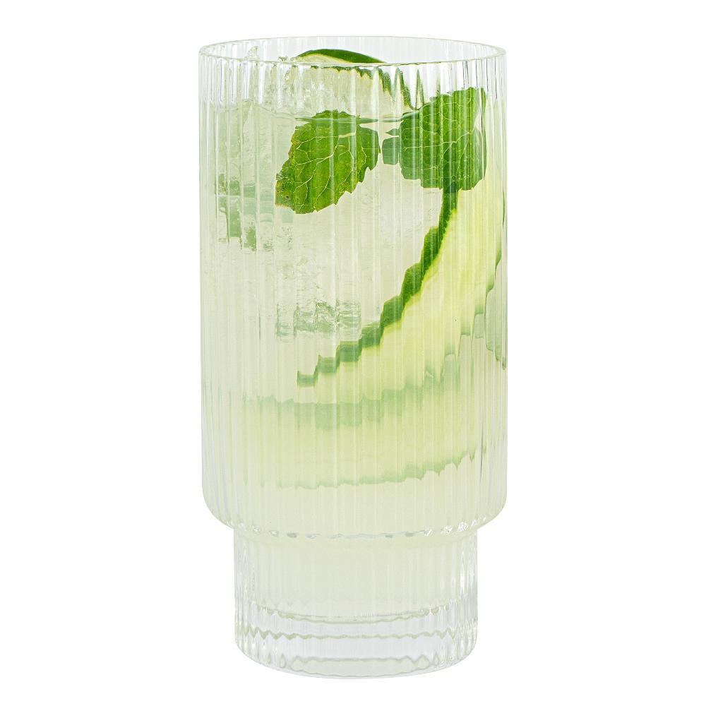 restaurantware Vetri 13 oz Highball Glass - 2 3/4" x 2 3/4" x 5 1/2" - 24 count box