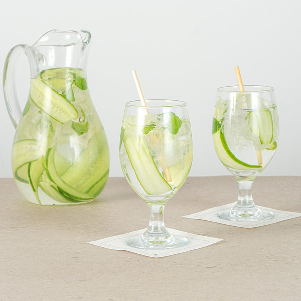 Restaurantware Vetri 14 Oz Water Goblet Glass - 2 3/4" X 2 3/4" X 6 1/2" - 24 Count Box