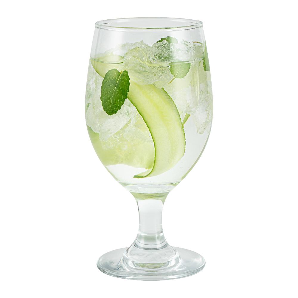 restaurantware Vetri 14 oz Water Goblet Glass - 2 3/4" x 2 3/4" x 6 1/2" - 24 count box