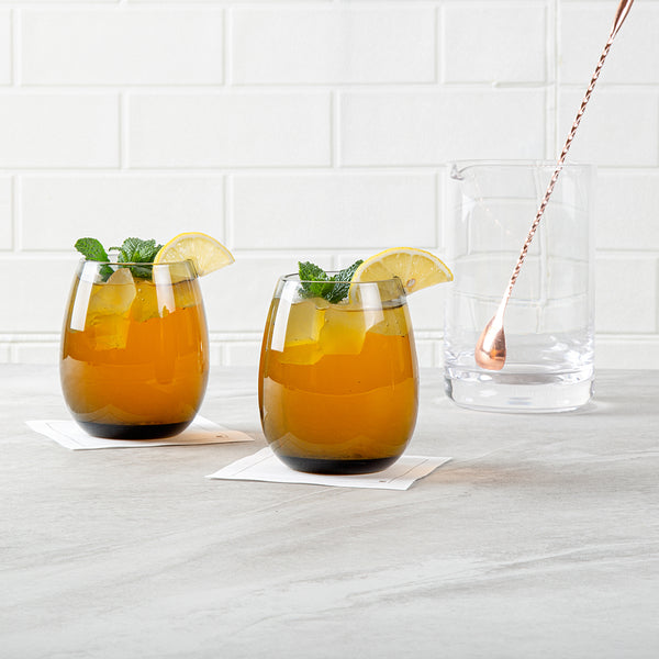 Restaurantware Vetri 15 Oz Gray Stemless Wine Glass - 3 3/4" X 3 3/4" X 4 1/4" - 24 Count Box