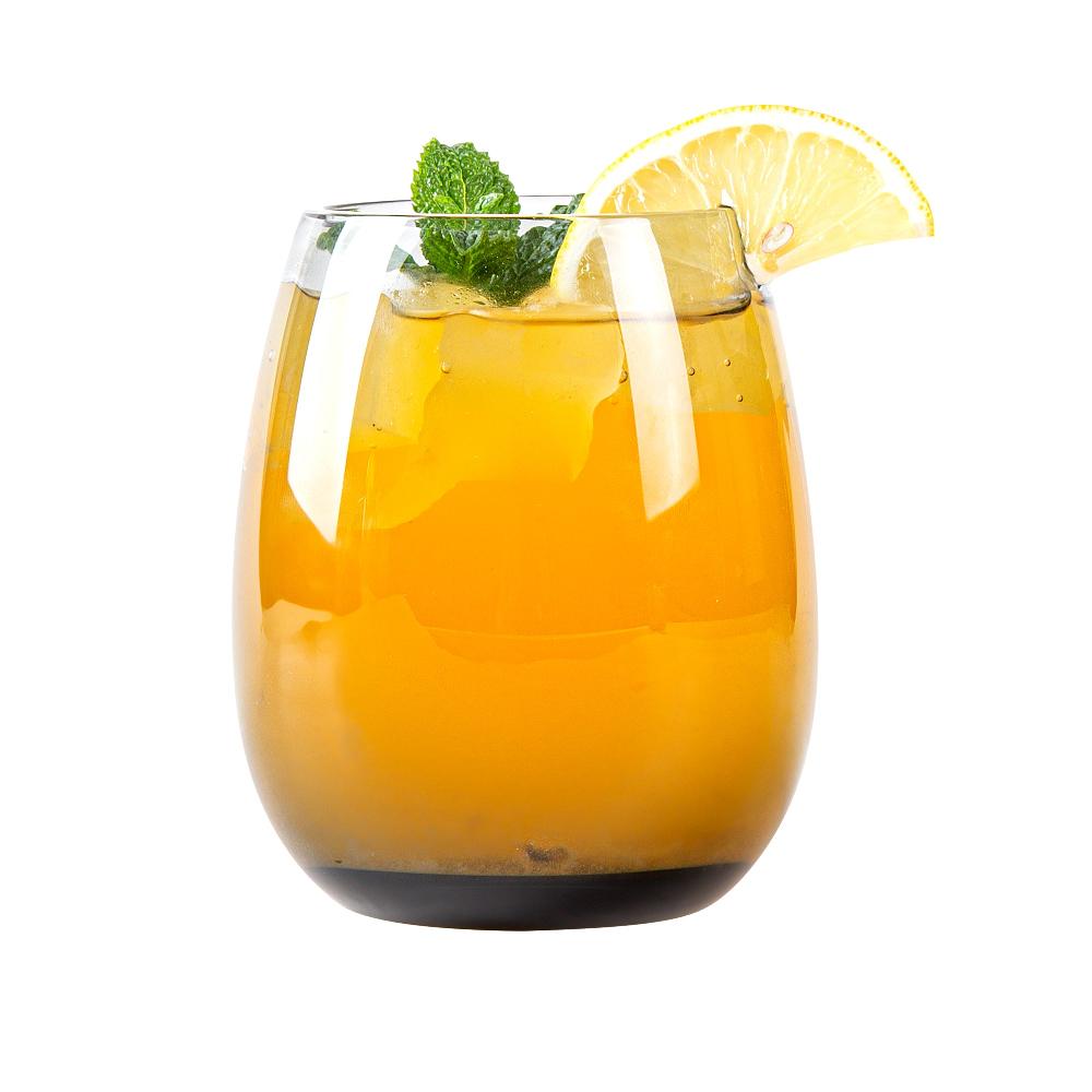 restaurantware Vetri 15 oz Gray Stemless Wine Glass - 3 3/4" x 3 3/4" x 4 1/4" - 24 count box