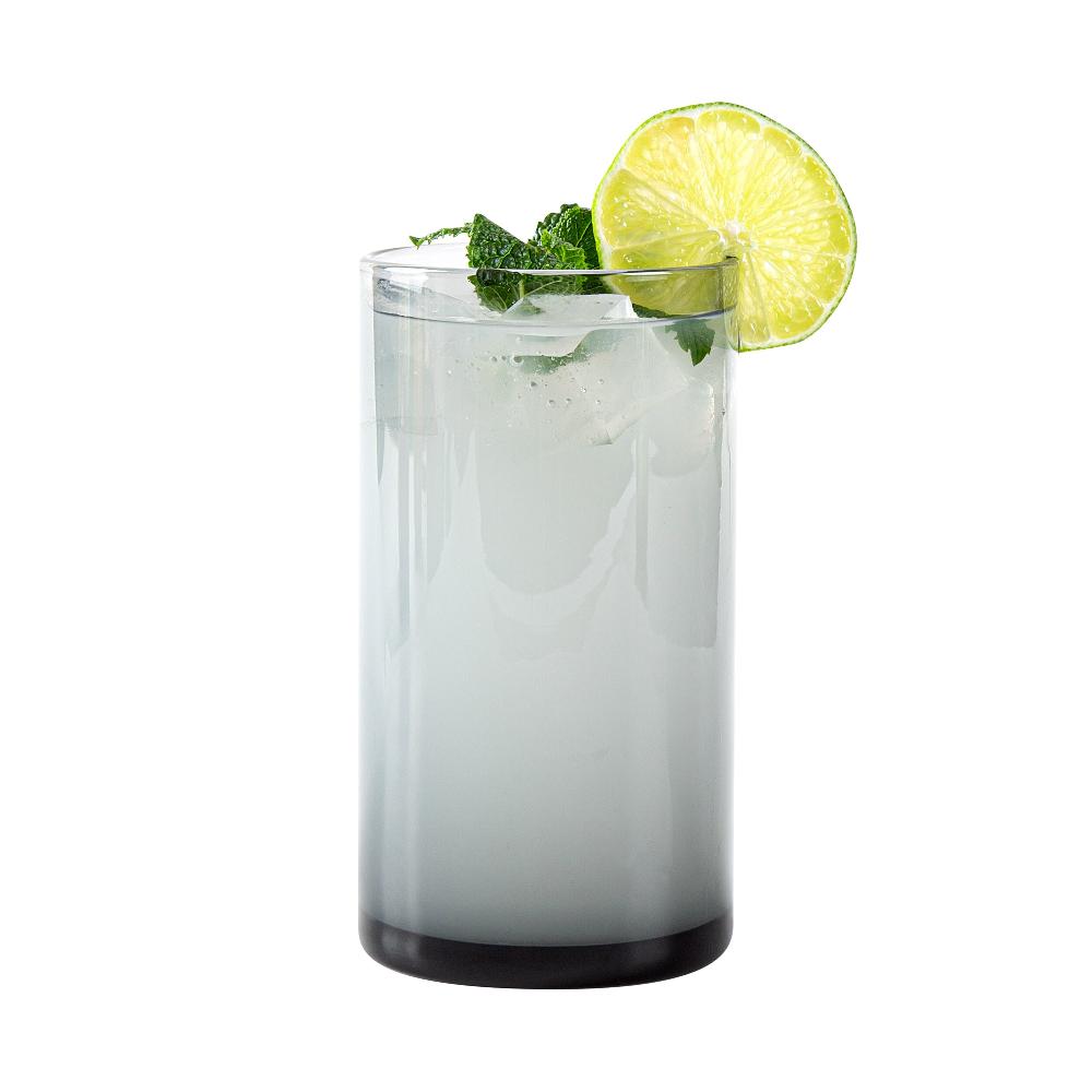 restaurantware Vetri 16 oz Gray Beverage Glass - 3" x 3" x 5 1/2" - 24 count box