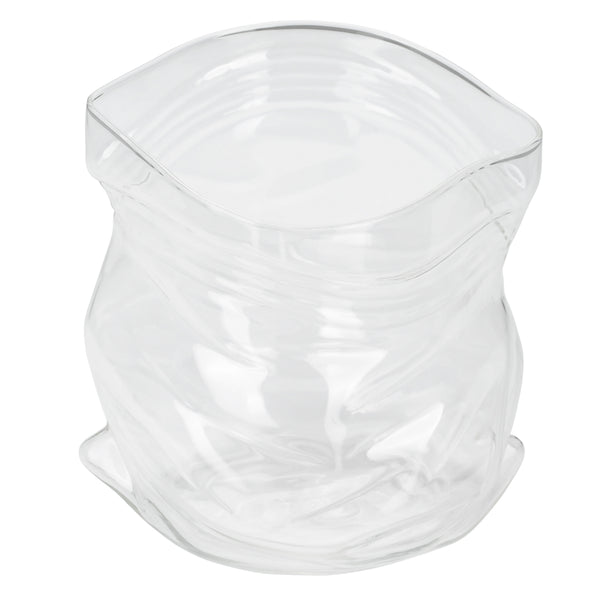 Restaurantware Vetri 22 Oz Round Clear Glass Unzipped Bag Bowl - 4 3/4" X 4" X 4 1/2" - 1 Count Box