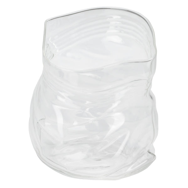 Restaurantware Vetri 22 Oz Round Clear Glass Unzipped Bag Bowl - 4 3/4" X 4" X 4 1/2" - 1 Count Box