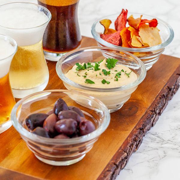 Restaurantware Vetri 5 Oz Glass Strata Small Tasting Bowl - 4" X 4" X 1 3/4" - 60 Count Box