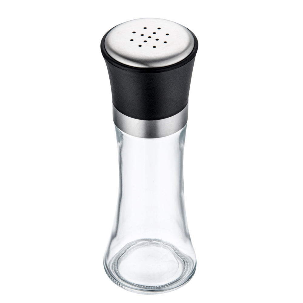 restaurantware Vetri 6 oz Glass Salt / Pepper Shaker - 1 3/4" x 1 3/4" x 5 3/4" - 1 count box