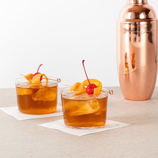 Restaurantware Vetri 8 Oz Spanish Rocks Glass / Tumbler - 3 1/4" X 3 1/4" X 2 1/2" - 24 Count Box