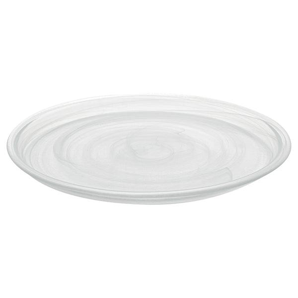 Restaurantware Vetri Round White Glass Solar Plate - 11" X 11" X 3/4" - 6 Count Box