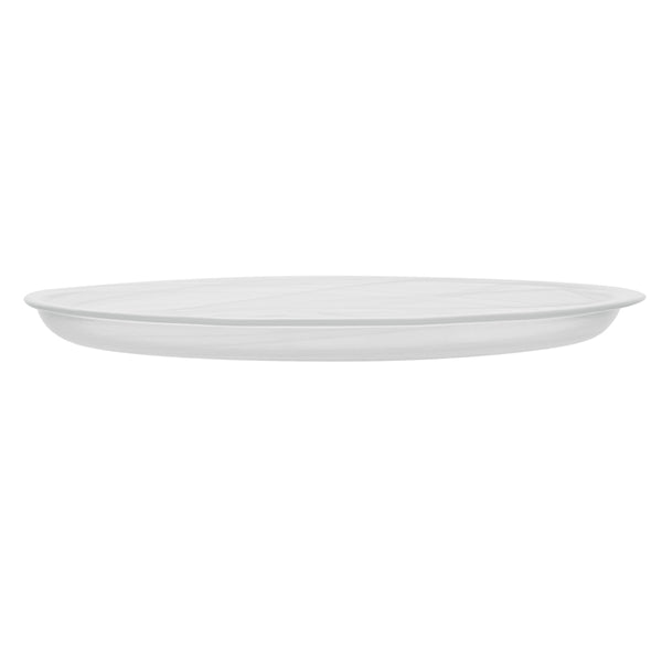 Restaurantware Vetri Round White Glass Solar Plate - 11" X 11" X 3/4" - 6 Count Box