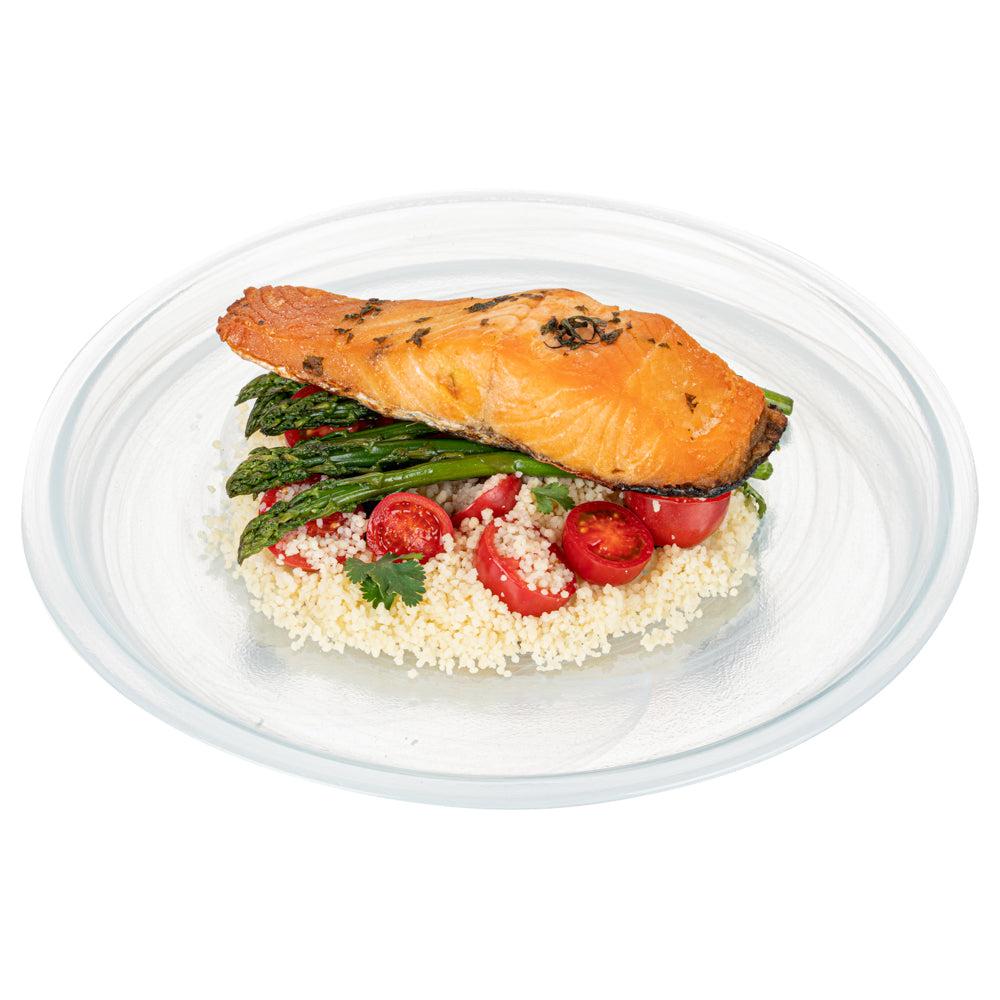 restaurantware Vetri Round White Glass Solar Plate - 11" x 11" x 3/4" - 6 count box