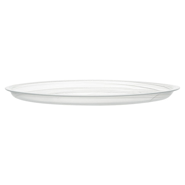 Restaurantware Vetri Round White Glass Solar Plate - 13" X 13" X 3/4" - 6 Count Box