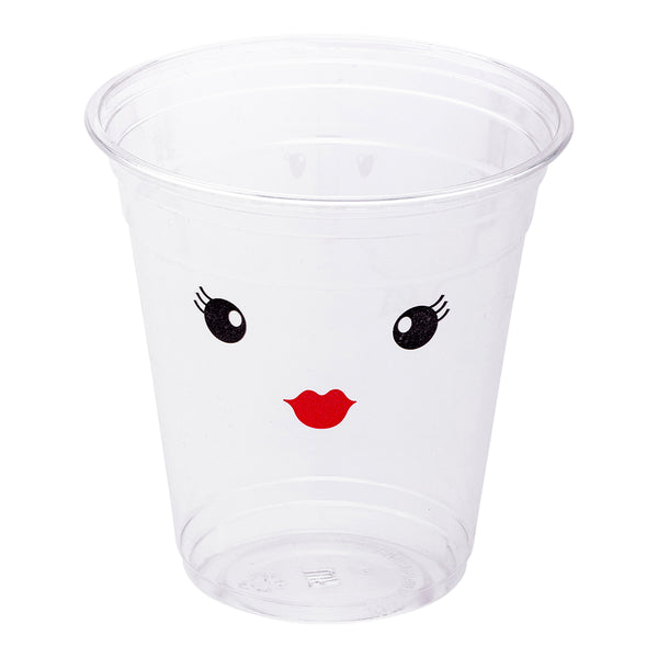 Restaurantware Visage 12 Oz Clear Plastic Cup - Madame - 3 3/4" X 3 3/4" X 4" - 1000 Count Box