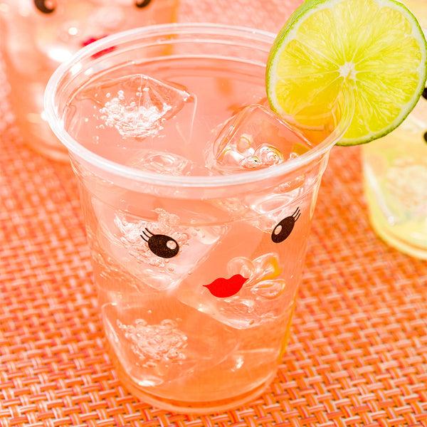 Restaurantware Visage 12 Oz Clear Plastic Cup - Madame - 3 3/4" X 3 3/4" X 4" - 1000 Count Box