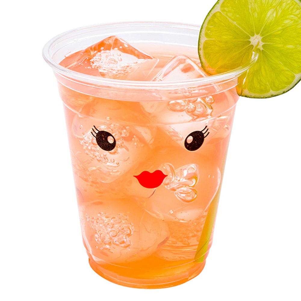 restaurantware Visage 12 oz Clear Plastic Cup - Madame - 3 3/4" x 3 3/4" x 4" - 1000 count box