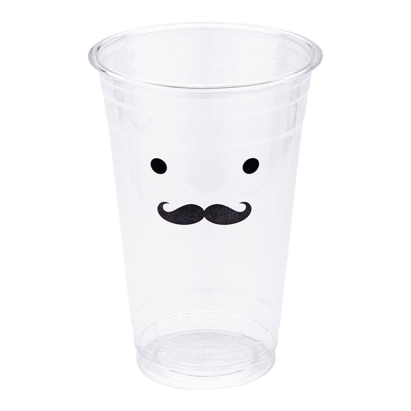 Restaurantware Visage 20 Oz Clear Plastic Cup - Monsieur - 3 3/4" X 3 3/4" X 5 1/2" - 1000 Count Box