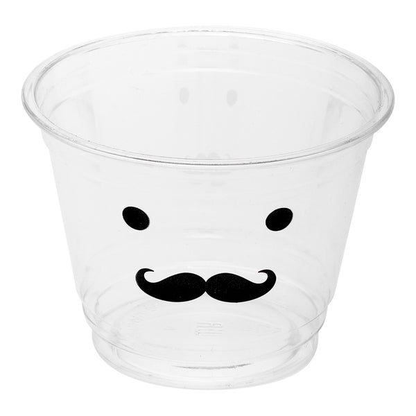 Restaurantware Visage 9 Oz Clear Plastic Cup - Monsieur - 3 3/4" X 3 3/4" X 2 3/4" - 1000 Count Box