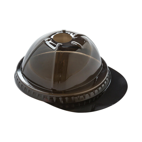 Restaurantware Visage Black Plastic Baseball Cap Dome Lid - Fits 9 12 And 16 Oz - 1000 Count Box