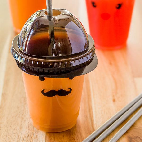 Restaurantware Visage Black Plastic Baseball Cap Dome Lid - Fits 9 12 And 16 Oz - 1000 Count Box