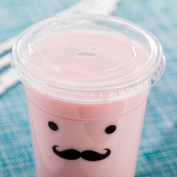 Restaurantware Visage Clear Plastic Flat Straw Lid - Fits 20 Oz - 1000 Count Box