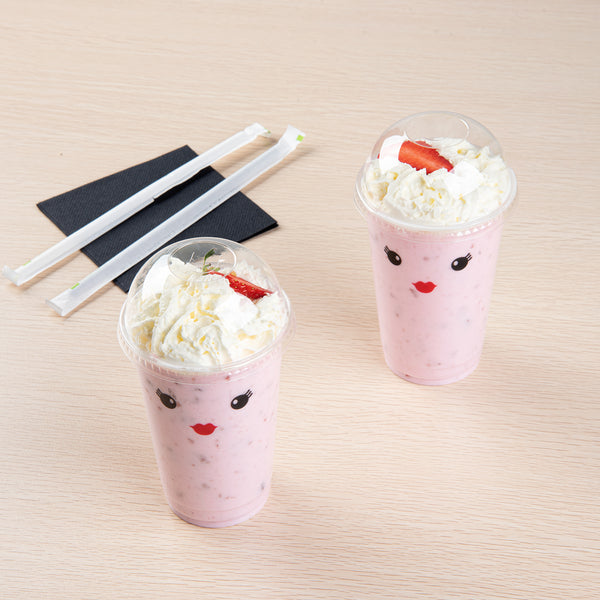 Restaurantware Visage Round Clear Plastic Dome Lid - Fits 9 12 And 16 Oz - 1000 Count Box