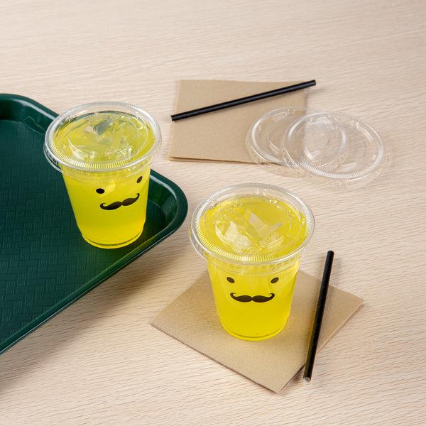 Restaurantware Visage Round Clear Plastic Flat Lid - Fits 9 12 And 16 Oz - 1000 Count Box