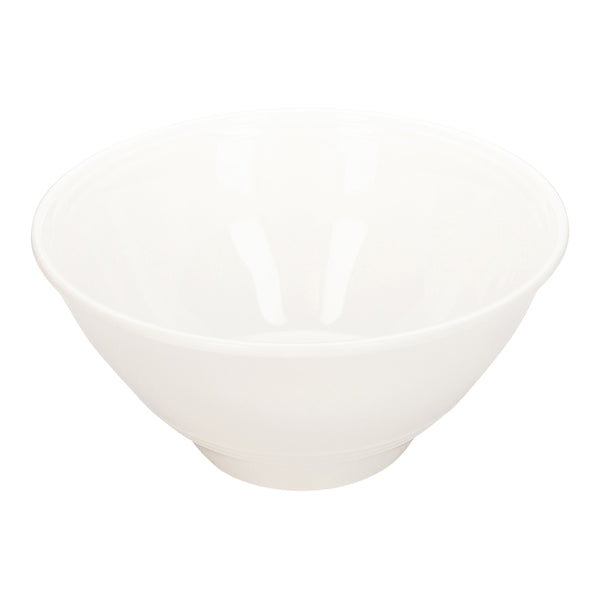 Restaurantware Voga 16 Oz Round White Melamine Small Bowl - Incline - 6" X 6" X 3" - 10 Count Box