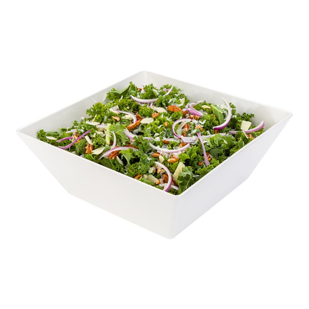 restaurantware Voga 180 oz Square White Melamine Serving Bowl - Classic - 11 3/4" x 11 3/4" x 4 1/2" - 2 count box
