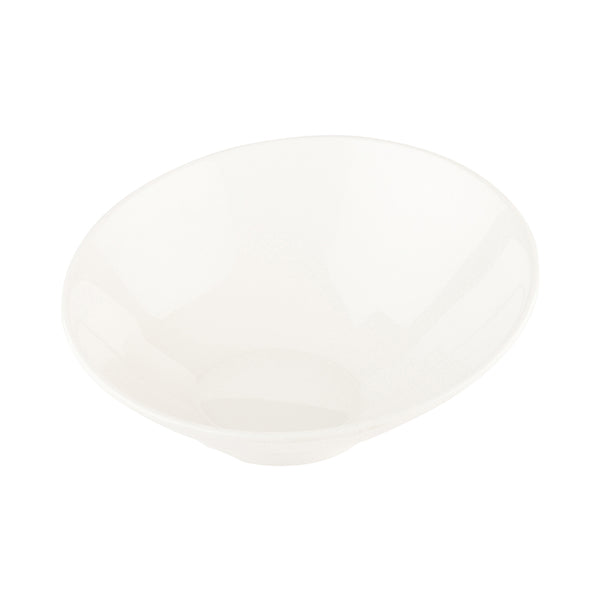 Restaurantware Voga 22 Oz Round White Melamine Wide Bowl - Incline Face - 9" X 9" X 2" - 2 Count Box