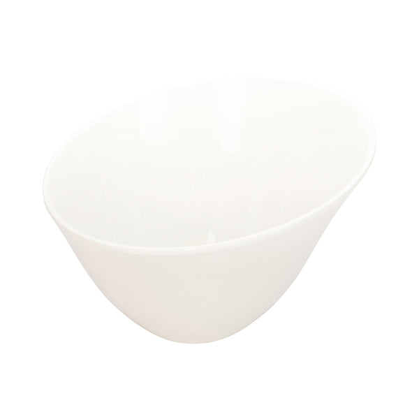 Restaurantware Voga 24 Oz Round White Melamine Small Bowl - Incline Face - 6" X 6" X 3" - 2 Count Box