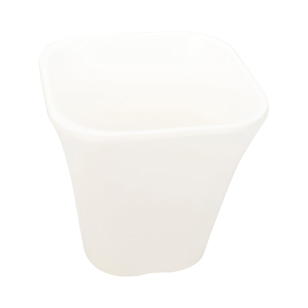 Restaurantware Voga 6 Oz Square White Melamine Tasting Cup - Kova - 3" X 3" X 2 3/4" - 10 Count Box
