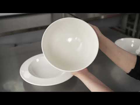 Restaurantware Voga 74 Oz Round White Melamine Small Bowl - Slant - 8 1/2" X 8 1/4" X 6 3/4" - 2 Count Box