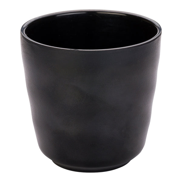 Restaurantware Voga 8 Oz Black Melamine Tea Cup - Japonais - 3" X 3" X 3 1/4" - 10 Count Box
