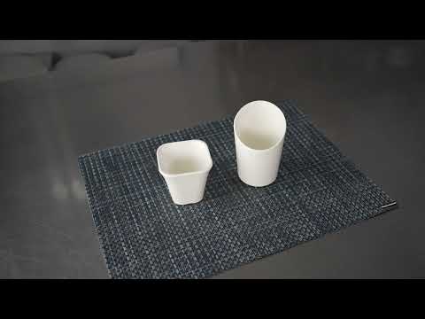Restaurantware Voga 9 Oz Round White Melamine Cup - Incline - 3" X 3" X 3" - 10 Count Box