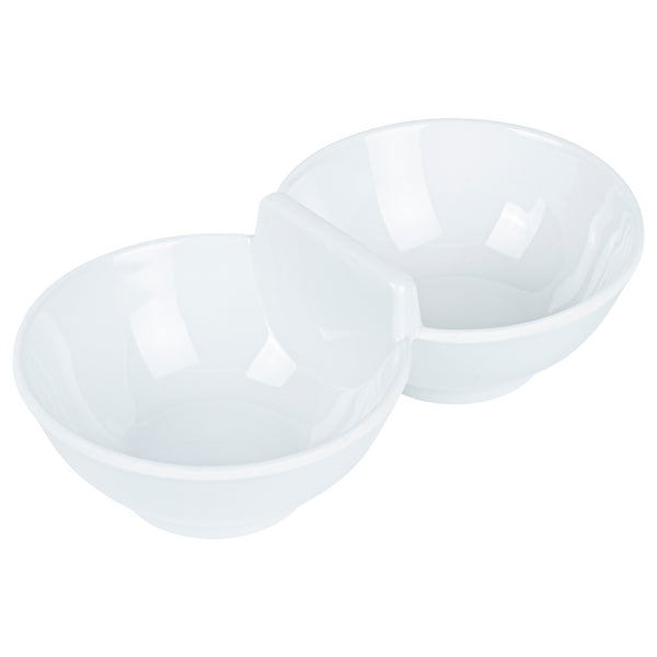 Restaurantware Voga 9 Oz Round White Melamine Duo Set - 7 3/4" X 4" X 2" - 10 Count Box