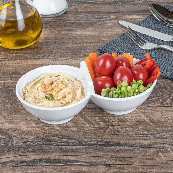 Restaurantware Voga 9 Oz Round White Melamine Duo Set - 7 3/4" X 4" X 2" - 10 Count Box