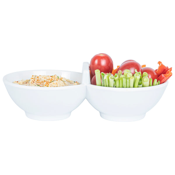 Restaurantware Voga 9 Oz Round White Melamine Duo Set - 7 3/4" X 4" X 2" - 10 Count Box