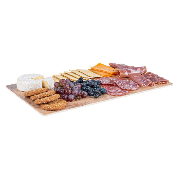 Restaurantware Voga Countryside Brown Melamine Serving Board - Faux Wood - 16" X 10" X 1/2" - 1 Count Box