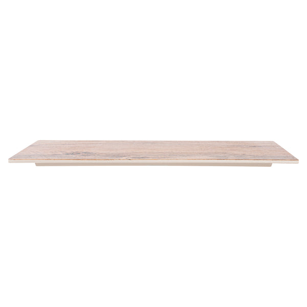 Restaurantware Voga Countryside Brown Melamine Serving Board - Faux Wood - 16" X 10" X 1/2" - 1 Count Box