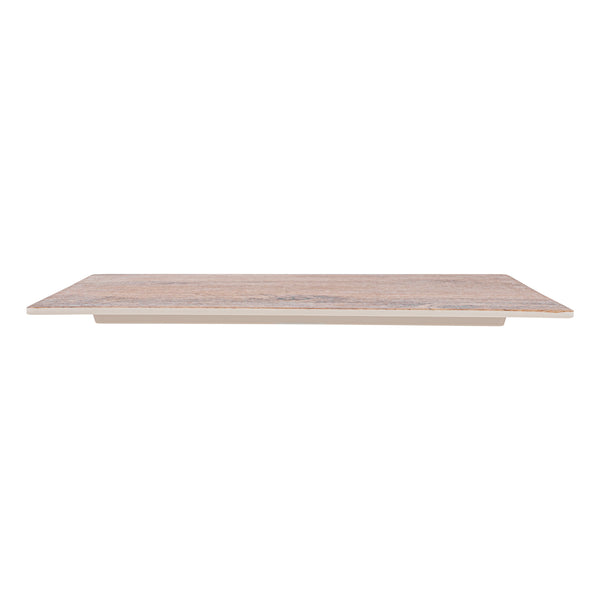 Restaurantware Voga Countryside Brown Melamine Serving Board - Faux Wood - 12 1/2" X 10 1/4" X 1/2" - 1 Count Box