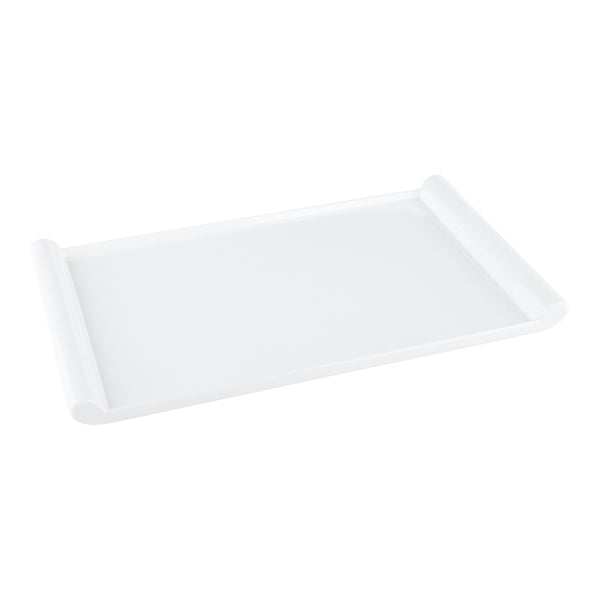 Restaurantware Voga Rectangle White Melamine Small Plate - Japonais - 12" X 7" X 1" - 10 Count Box